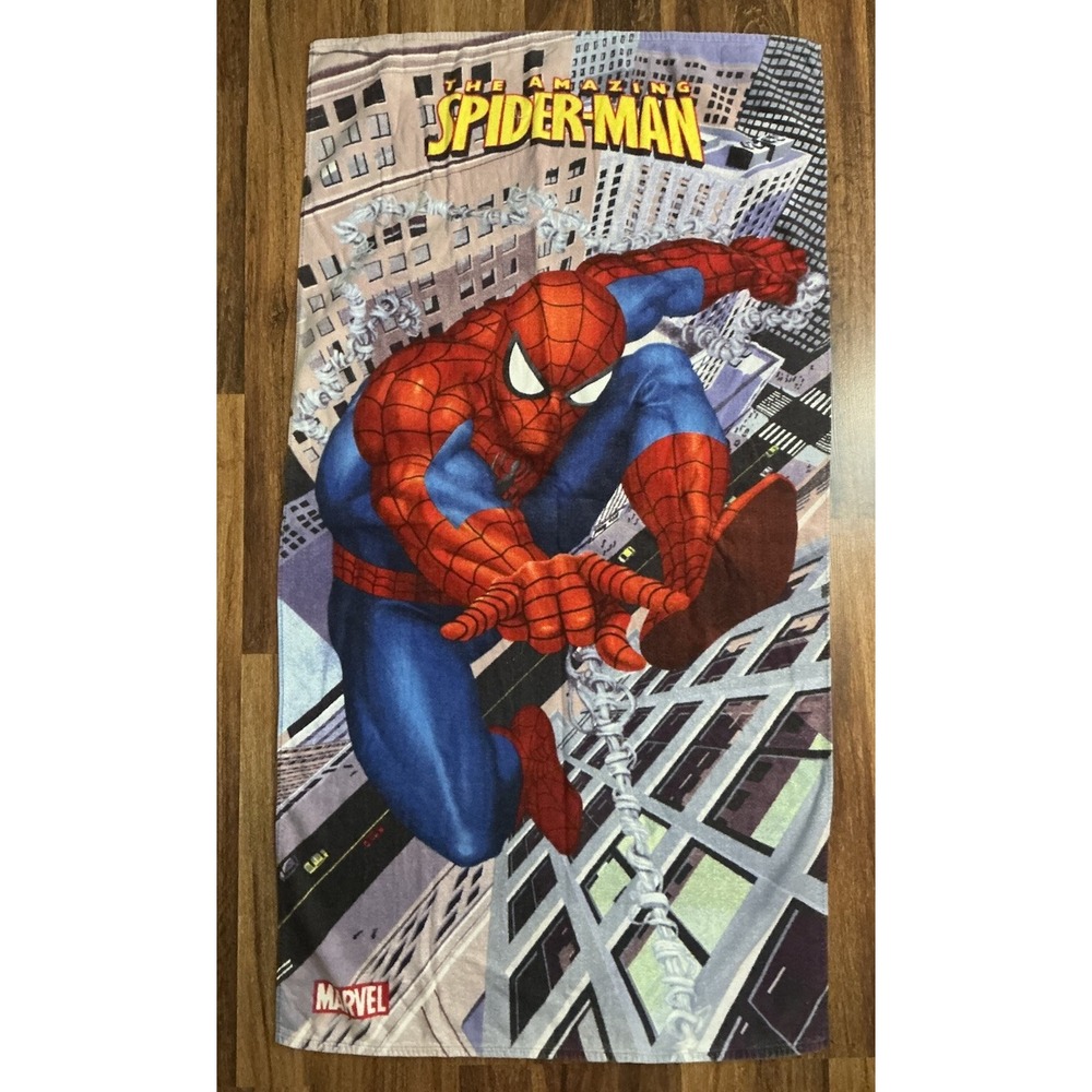 2005 THE AMAZING SPIDER-MAN Beach/Bath Towel Marvel 54" x 29"